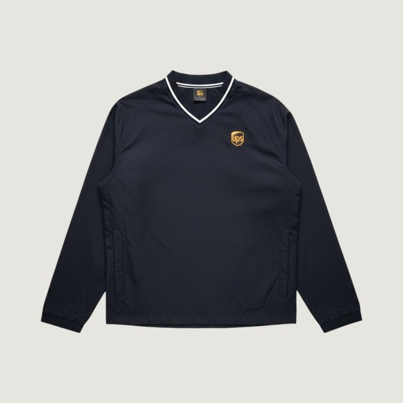Lands' End Other - Lands End Golf Windbreaker UPS Logo Men Medium Pullover Relaxed Fit V-Neck Sport